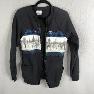 Vintage Sacs Western Jacket Womens Medium Aztec Quilted Old West Cactus Ranch